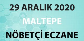 Maltepe Nöbetçi Eczane 29 Aralık 2020 Salı