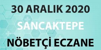 Sancaktepe Nöbetçi Eczane 30 Aralık 2020 Çarşamba