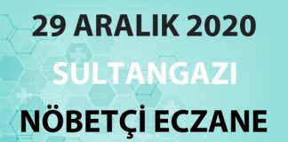 Sultangazi Nöbetçi Eczane 29 Aralık 2020 Salı
