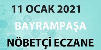 Bayrampaşa Nöbetçi Eczane 11 Ocak 2021 Pazartesi