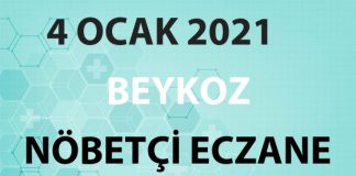 Beykoz Nöbetçi Eczane 4 Ocak 2021 Pazartesi