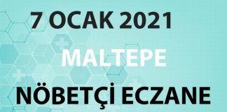 Maltepe Nöbetçi Eczane 7 Ocak 2021 Perşembe