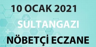 Sultangazi Nöbetçi Eczane 10 Ocak 2021 Pazar