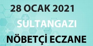 Sultangazi Nöbetçi Eczane 28 Ocak 2021 Perşembe