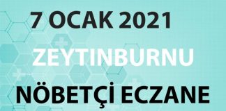 Zeytinburnu Nöbetçi Eczane 7 Ocak 2021 Perşembe