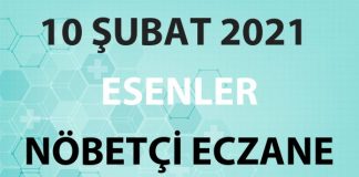 Esenler Nöbetçi Eczane 10 Şubat 2021 Çarşamba