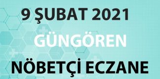 Güngören Nöbetçi Eczane 9 Şubat 2021 Salı
