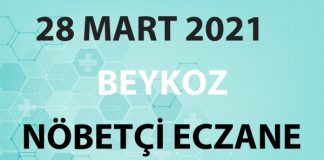 Beykoz Nöbetçi Eczane 28 Mart 2021 Pazar