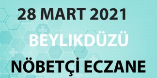 Beylikdüzü Nöbetçi Eczane 28 Mart 2021 Pazar