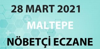 Maltepe Nöbetçi Eczane 28 Mart 2021 Pazar
