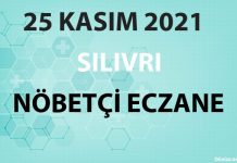 Silivri Nöbetçi Eczane 25 Kasım 2021 Perşembe