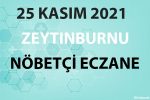 Zeytinburnu Nöbetçi Eczane 25 Kasım 2021 Perşembe